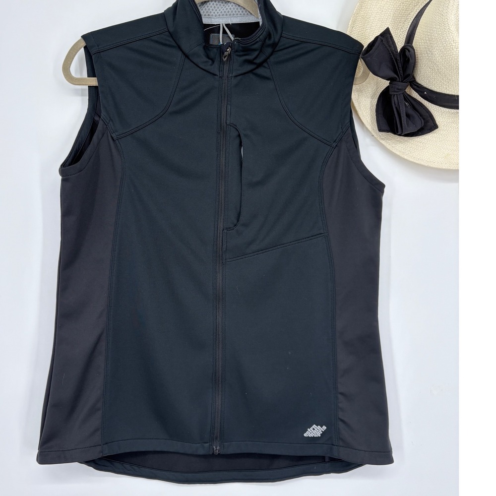 EMS Women's Softshell Vest Reflective Zip Pocket Black Large